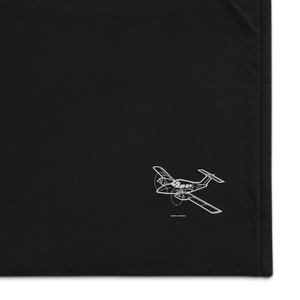 Beechcraft Duchess Light Aircraft Port Authority Embroidered Premium Sherpa Blanket