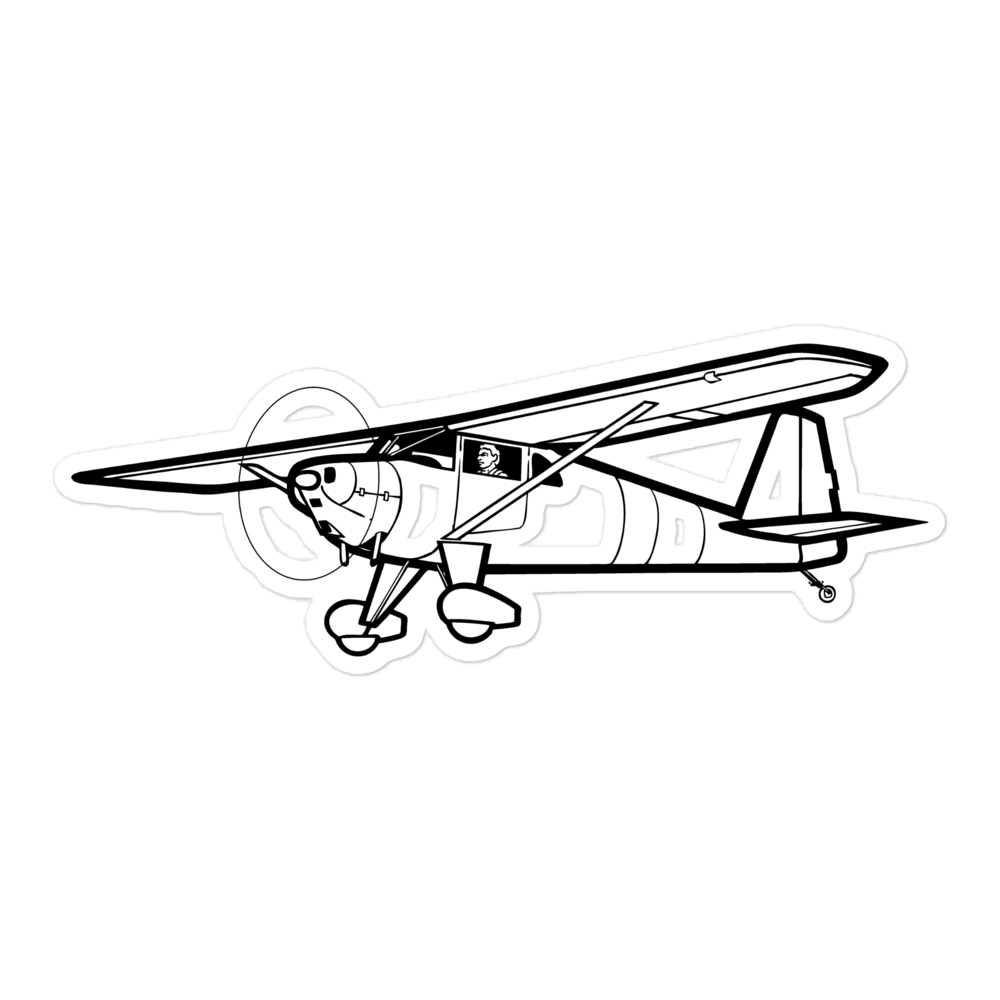 Luscombe 8F Classic Aviator Sticker - Luscombe Aircraft at Aeroswag