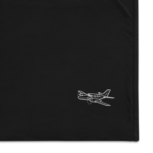 Cessna Corsair Adventure Port Authority Embroidered Premium Sherpa Blanket