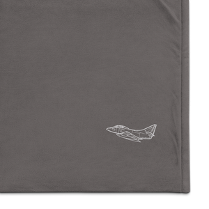 TA-4F Skyhawk Trainer Jet 2 Port Authority Embroidered Premium Sherpa Blanket
