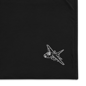 A-7 Corsair II Attack Jet 4 Port Authority Embroidered Premium Sherpa Blanket