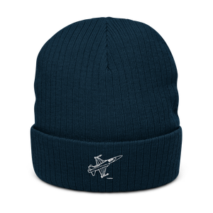 F-5 AGGRESSOR Fighter Jet Atlantis Recycled Cuffed Beanie