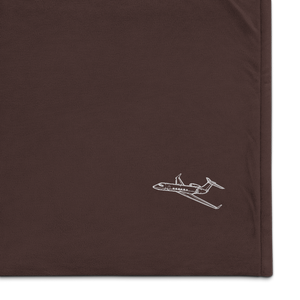 Gulfstream C-20 Military Jet Port Authority Embroidered Premium Sherpa Blanket