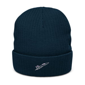 FA-18D Hornet Multirole Fighter Atlantis Recycled Cuffed Beanie