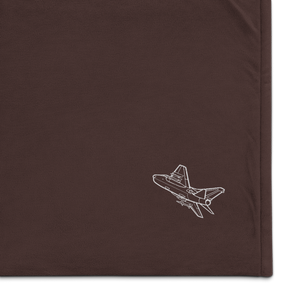 A-7 Corsair II - Naval Powerhouse 3 Port Authority Embroidered Premium Sherpa Blanket