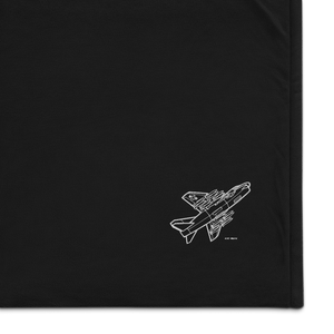 A-7 Corsair II Combat Jet Port Authority Embroidered Premium Sherpa Blanket