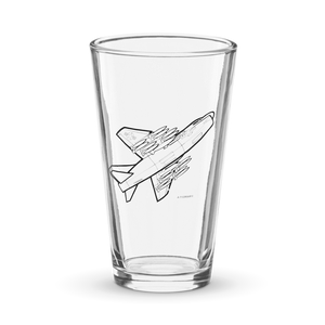 A-7 Corsair II Combat Jet  Shaker Pint Glass