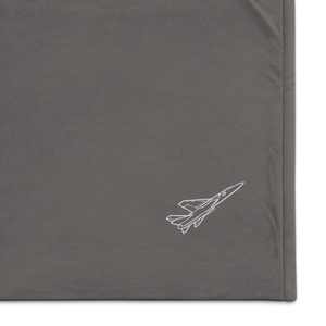 RA-5C Vigilante Reconnaissance Jet Port Authority Embroidered Premium Sherpa Blanket