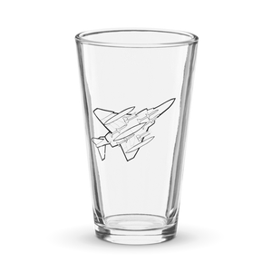 Iconic F-4 Phantom Jet  Shaker Pint Glass