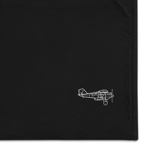 Curtiss F6C Hawk - Naval Aviator Port Authority Embroidered Premium Sherpa Blanket
