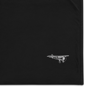 Stinson Detroiter: Aviation Pioneer Port Authority Embroidered Premium Sherpa Blanket