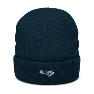 Stinson SR-9: 1930s Luxury Flyer Atlantis Recycled Cuffed Beanie