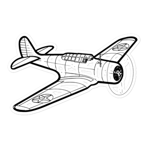 Northrop BT Dive Bomber Sticker