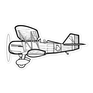 Curtiss P-6 Hawk Biplane Fighter Sticker