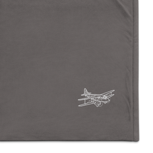 de Havilland Dragon Rapide Elegance Port Authority Embroidered Premium Sherpa Blanket