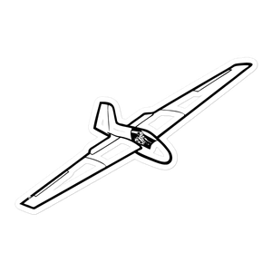 Mysterious DEAF HAWK Glider Sticker