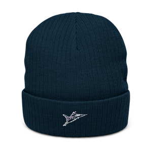 F-16XL Experimental Fighter Atlantis Recycled Cuffed Beanie