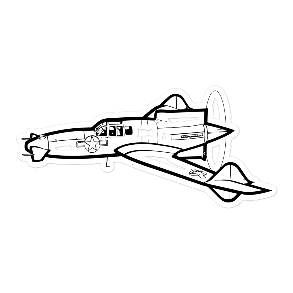 Curtiss-Wright XP-55 Ascender Sticker - United States Army Air Forces ...