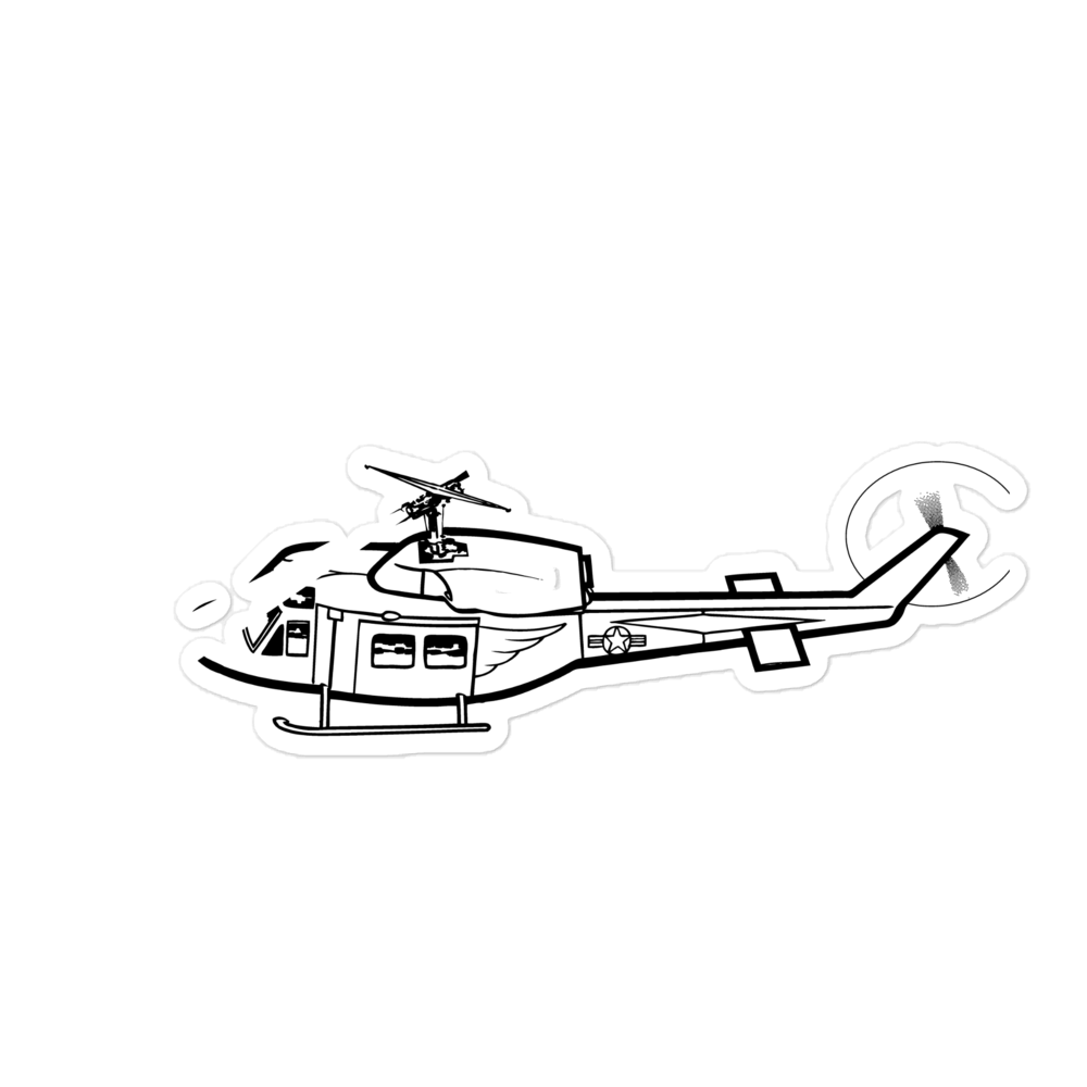 Bell UH-1 Huey Helicopter Sticker 