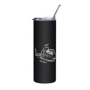 Bell AH-1 Cobra Attack Helicopter 3  Stainless Steel Tumbler