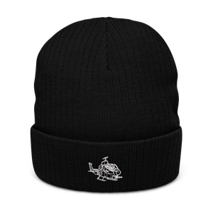 Bell AH-1 Cobra Attack Helicopter 3 Atlantis Recycled Cuffed Beanie