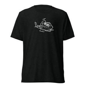 Bell AH-1 Cobra Attack Helicopter 3 Tri-blend T-Shirt