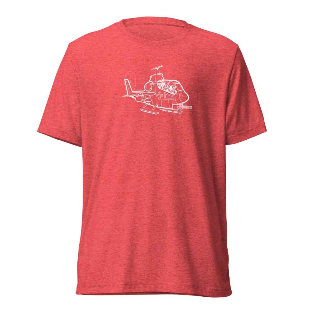 Bell AH-1 Cobra Attack Helicopter 3 Tri-blend T-Shirt 
