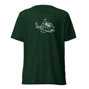 Bell AH-1 Cobra Attack Helicopter 3 Tri-blend T-Shirt