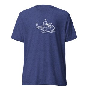 Bell AH-1 Cobra Attack Helicopter 3 Tri-blend T-Shirt