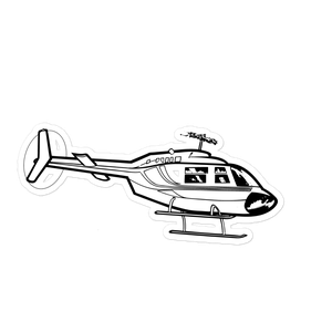 Bell 206 Helicopter Icon Sticker