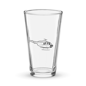 Bell 206 Helicopter Icon  Shaker Pint Glass