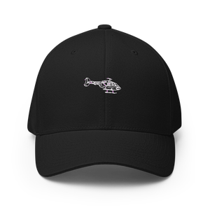 Bell 206 Helicopter Icon Flexfit Hat