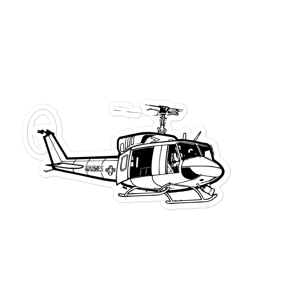 Bell UH-1N Twin Huey Sticker - United States Marine Corps, United ...