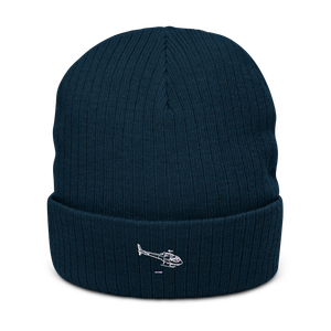 Airbus AS550 Fennec Helicopter Atlantis Recycled Cuffed Beanie