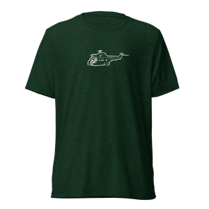 Aérospatiale SA 330 Puma Helicopter Tri-blend T-Shirt