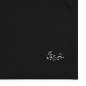 Bell Boeing MV-22 Osprey - The Tiltrotor Titan Port Authority Embroidered Premium Sherpa Blanket