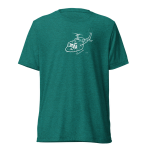 Bell UH-1N Twin Huey 2 Tri-blend T-Shirt