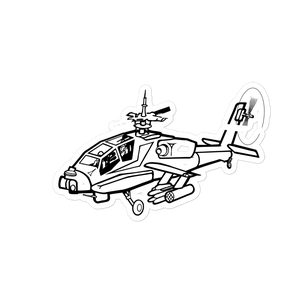 Boeing AH-64 Apache Attack Helicopter 2 Sticker