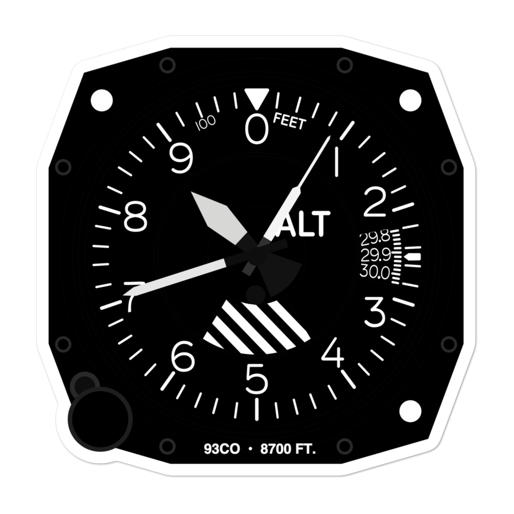 Antelope Airpark (93CO) Altimeter Stickers 