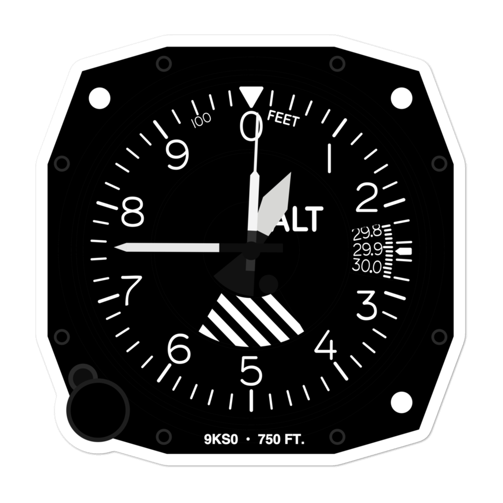 Coffeyville Regional Medical Center Heliport (9KS0) Altimeter Stickers 