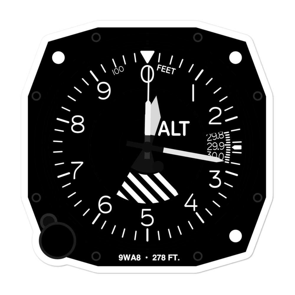 Mason General Hospital Heliport (9WA8) Altimeter Stickers 