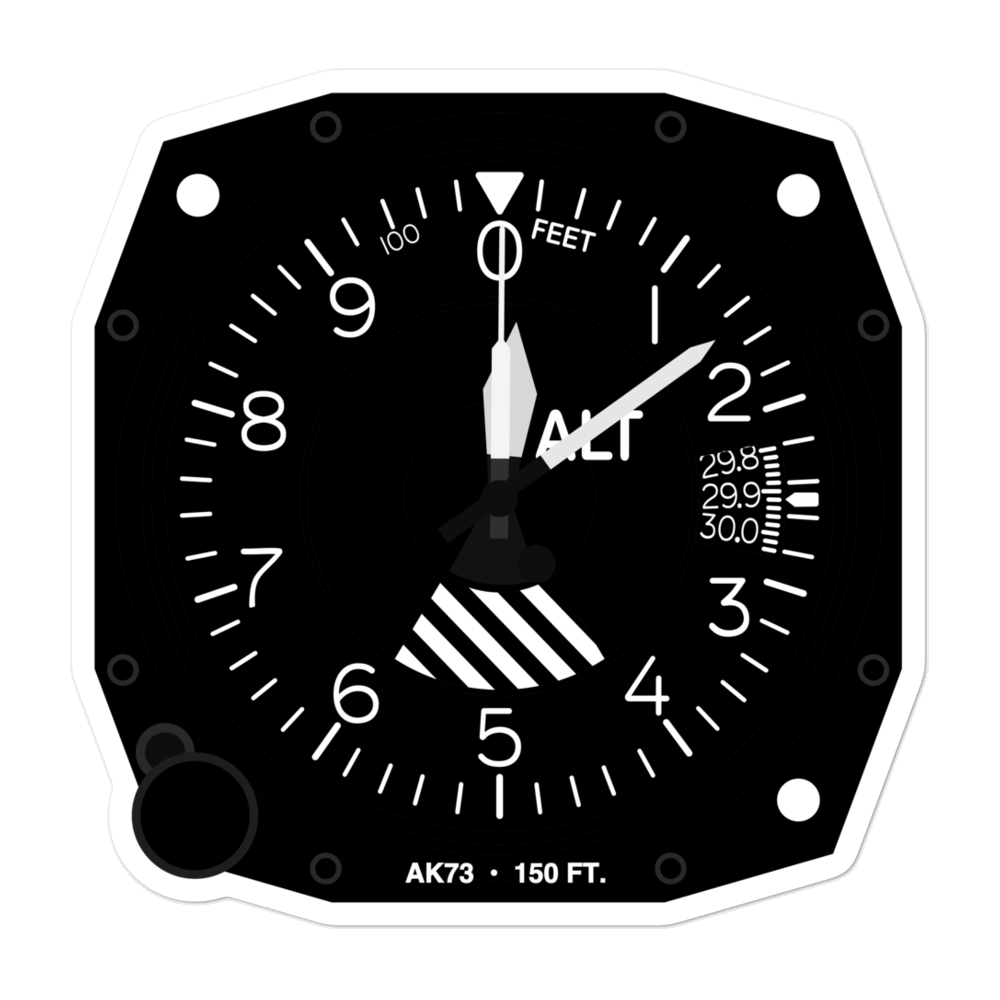 McGahan Industrial Airpark (AK73) Altimeter Stickers 