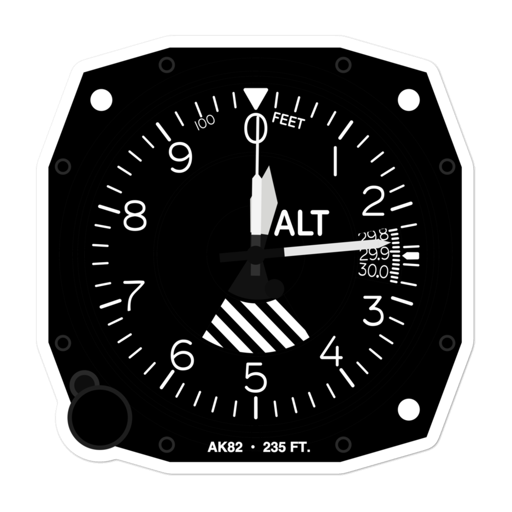 Campbell BLM Heliport (AK82) Altimeter Stickers 