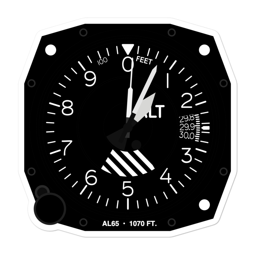 St Vincents East Heliport (AL65) Altimeter Stickers 