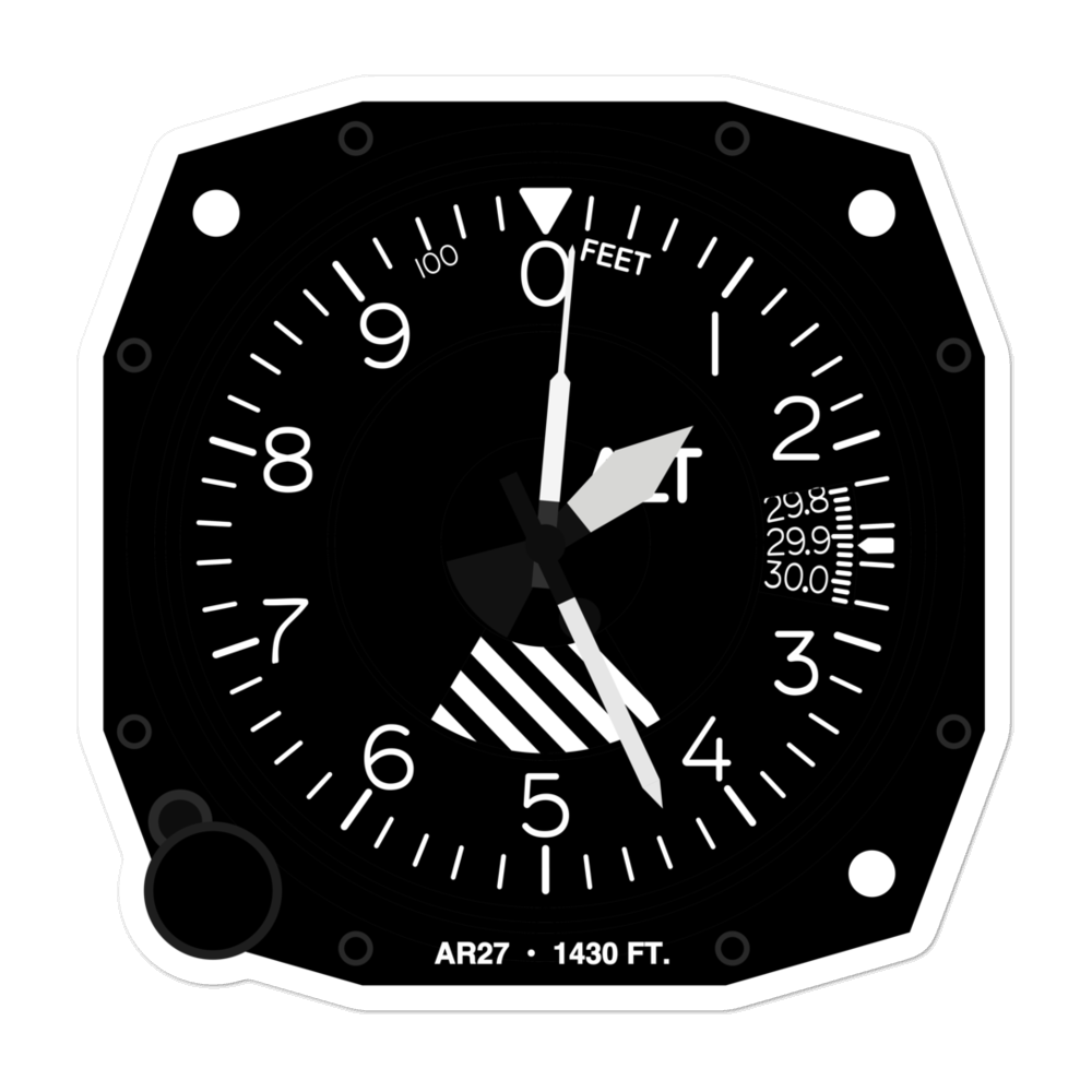 Lollars Creek Farm Airport (AR27) Altimeter Stickers 