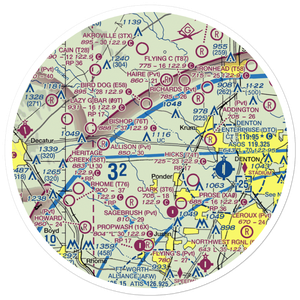 Ponderosa Field (XA10) VFR Sectional Sticker (30 mile)