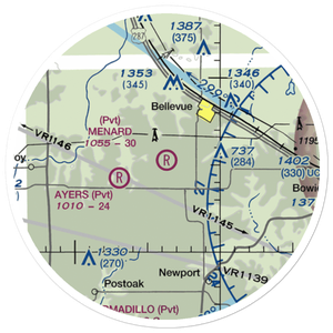 Menard Airport (XA09) VFR Sectional Sticker (20 mile)