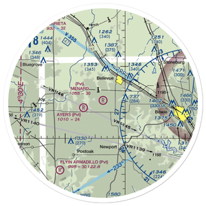 Menard Airport (XA09) VFR Sectional Sticker (30 mile)