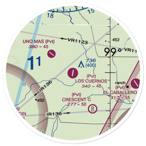 Los Cuernos Ranch Airport (XA08) VFR Sectional Sticker (20 mile)