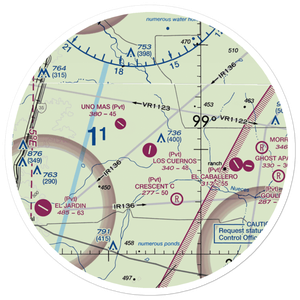 Los Cuernos Ranch Airport (XA08) VFR Sectional Sticker (30 mile)